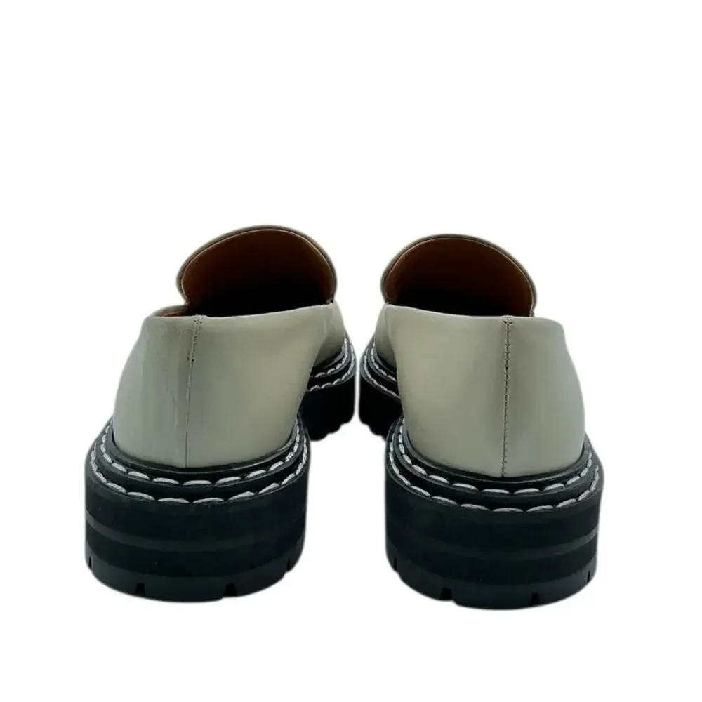 ATP Atelier Manduria Platform Loafers‎ Lug Sole Leather Sage Size EU 37 US 7